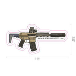Suppressed SBR Sticker, AR 15 Sticker, AR15 Sticker