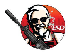 BLACK RIFLE DEPOT Finger Lickin Black Rifle Depot Sticker
