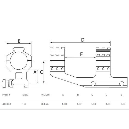 Burris-P.E.P.R.-Scope-Mount-1-Burris-PEPR-Scope-Mount-1 Burris PEPR Scope Mount - 1