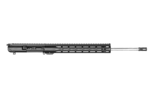 22" .243 Winchester Lightweight Rifle M-LOK 1:8 AR-10 Stainless Slick-Side Complete Upper - Black Rifle Depot