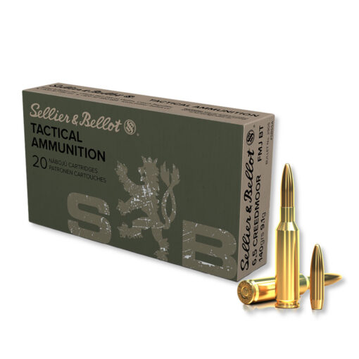 Sellier & Bellot 6.5 Creedmoor 140 Grain FMJ Ammo Rifle Ammo - 500 Rounds - Black Rifle Depot