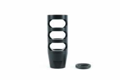 9mm 1/2-28 TPI Three Port Muzzle Brake - Black Nitride