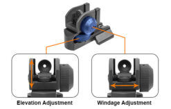 UTG AR-15 Super Slim Fixed Rear Sight, Picatinny, Black