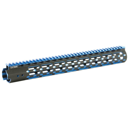 UTG 15" AR 15 Compatible Super Slim Free Float Rail System (BLK/BLU) - Black Rifle Depot