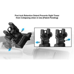 LEAPERS / UTG UTG AR15 45 Degree Accu-Sync Flip-up Rear Sight