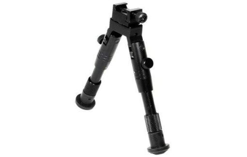 UTG Shooter's SWAT Bipod, Rubber Feet - Black Rifle Depot
