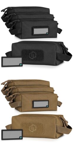 Savior Equipment 4-PACK Loose Soft Accessories Carrier, 9"x4"x4" w/ 8 Writeable Patches