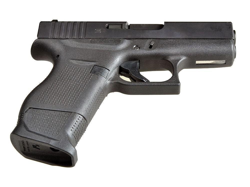 Strike Industries Enhanced Magazine Plate for Glock G43 - Black - STRIKE INDUSTRIES Strike Industries Enhanced Magazine Plate for Glock G43 - Black STRIKE INDUSTRIES Strike Industries Enhanced Magazine Plate for Glock G43 - Black