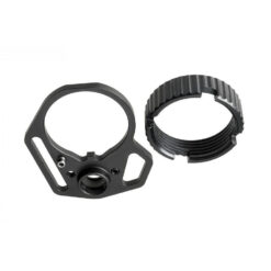 STRIKE INDUSTRIES Strike Industries Multi-Function End Plate w/ Anti-Rotation Castle Nut - Black, Castle Nut, AR 15 Parts, AR 15 Spare Parts, AR Parts, AR 15 Lower Parts