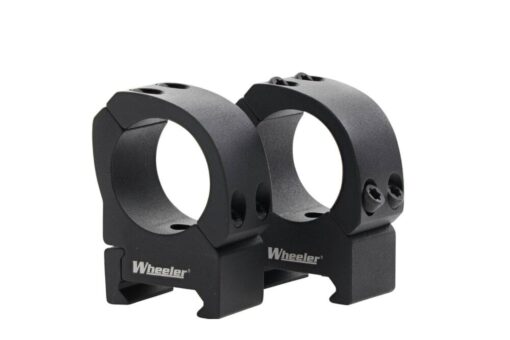 Wheeler Sporter Bi-Weaver Style Pic Rings 1" Medium Black - Black Rifle Depot
