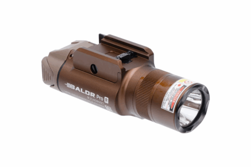 Olight Baldr Pro R 1350 Lumen Rechargeable Weapon Light and Green Laser Sight - Tan - Black Rifle Depot