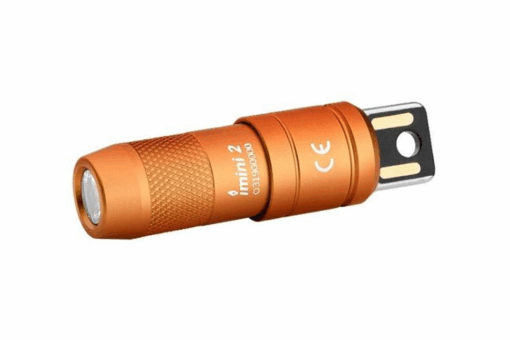 Olight iMini 2 Rechargeable Keychain LED Flashlight - Orange - Black Rifle Depot