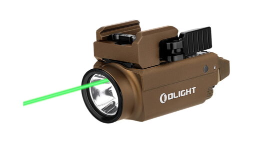 Olight Baldr S 800 Lumens LED Light With Green Dot - Desert Tan - Black Rifle Depot