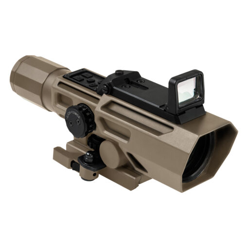 VISM Advance Dual Optic 3-9x42 Riflescope w/ Flip Up Red Dot - Tan - Black Rifle Depot