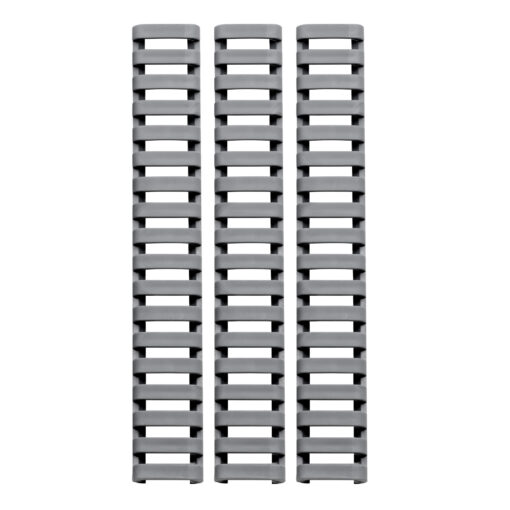 Ergo 18-Slot Ladder LowPro Rail Covers 3PK - Grey - Black Rifle Depot