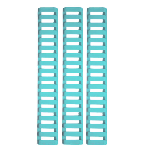 Ergo 18-Slot Ladder LowPro Rail Covers 3PK - Robins Egg Blue - Black Rifle Depot