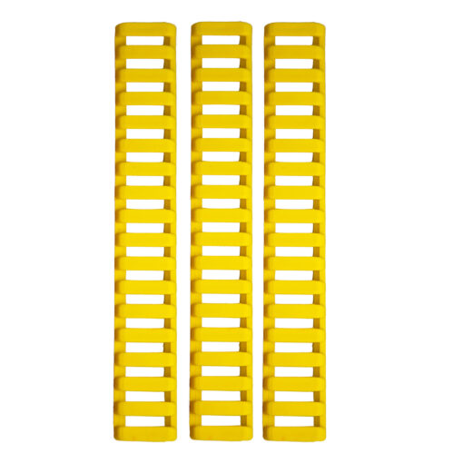 Ergo 18-Slot Ladder LowPro Rail Covers 3PK - Yellow - Black Rifle Depot