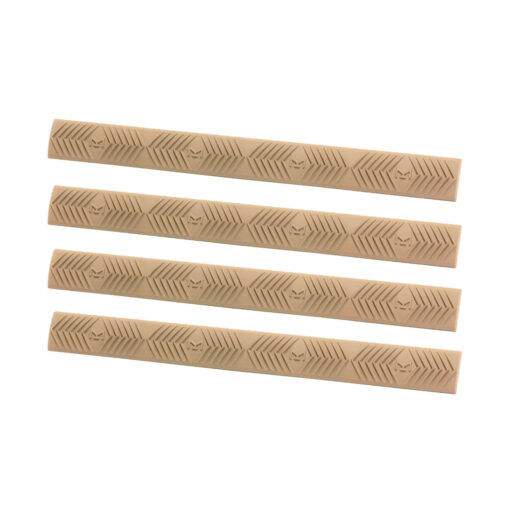 Ergo 4-Slot M-LOK WedgeLok Rail Cover 4PK - Coyote Brown - Black Rifle Depot