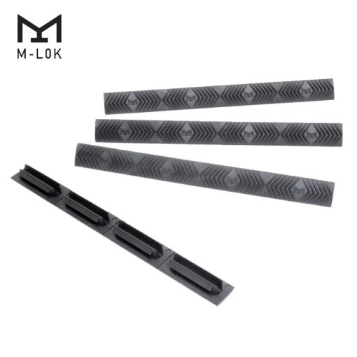 Ergo 4-Slot M-LOK WedgeLok Rail Cover 4PK - Graphite Grey - Black Rifle Depot