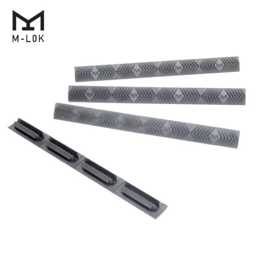 Ergo 4-Slot M-LOK WedgeLok Rail Cover 4PK - Grey - Black Rifle Depot