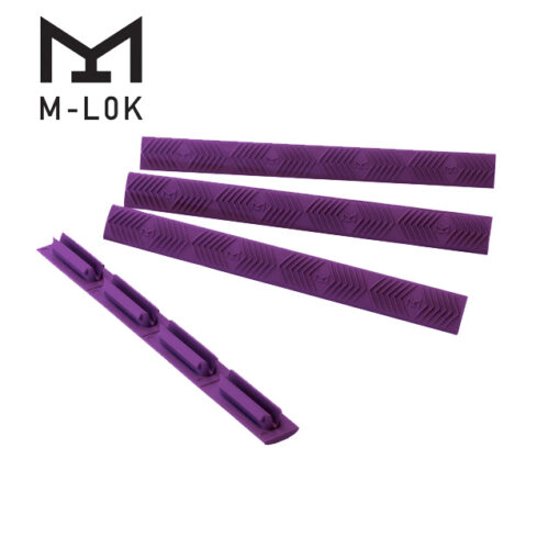 Ergo 4-Slot M-LOK WedgeLok Rail Cover 4PK - Purple - Black Rifle Depot