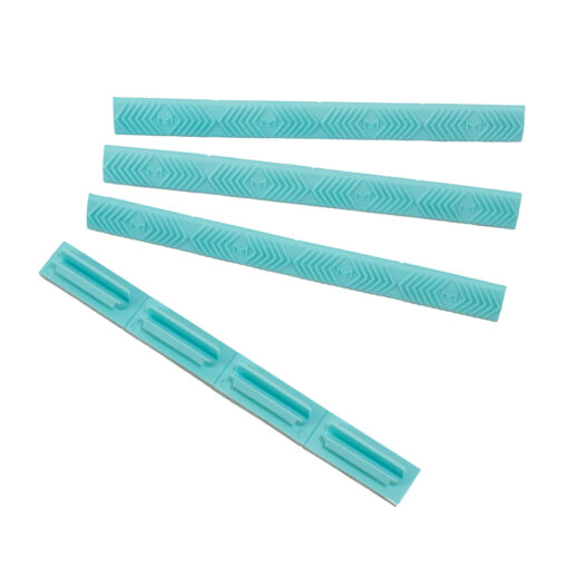 Ergo 4-Slot M-LOK WedgeLok Rail Cover 4PK - Robins Egg Blue - Black Rifle Depot