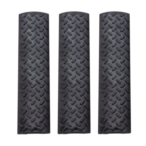 Ergo Diamond Plate Full-Long Rail Covers 3PK - Black - Black Rifle Depot