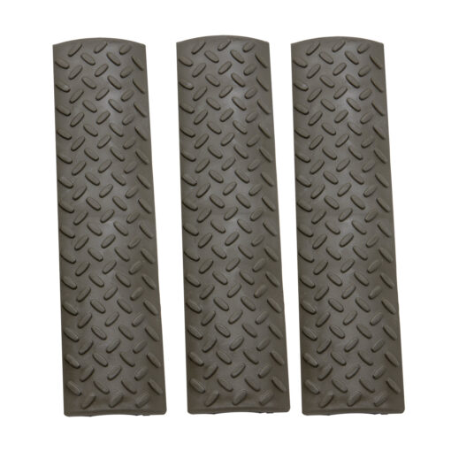 Ergo Diamond Plate Full-Long Rail Covers 3PK - OD Green - Black Rifle Depot