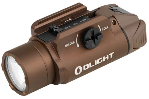 Olight Pl-3S Valkyrie Desert Tan Max 1,000 Lumens WML With Two Cr123A Batteries - Black Rifle Depot