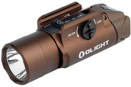 Olight Pl Turbo Valkyrie 800 Lumens LED WML For Long-Range Illumination - Desert Tan - Black Rifle Depot