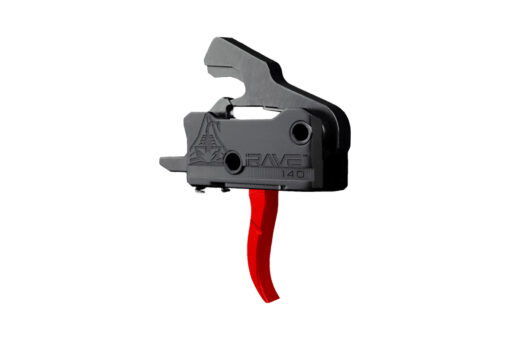 Rise Armament RAVE 140 Drop-in Trigger Flat / Curved - Curved, Red - Black Rifle Depot