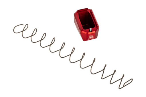 ODIN Works +5 Pistol Magazine Base - Glock G17/G19 - Red - Black Rifle Depot
