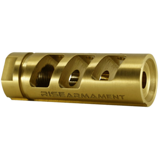 RISE Armament RA-701 Compensator - Titanium Nitride - Gold - 22 Cal - 1/2x28 - Black Rifle Depot