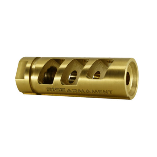 RISE Armament RA-701 Compensator - Titanium Nitride - Gold - 30 Cal - 5/8x24 - Black Rifle Depot