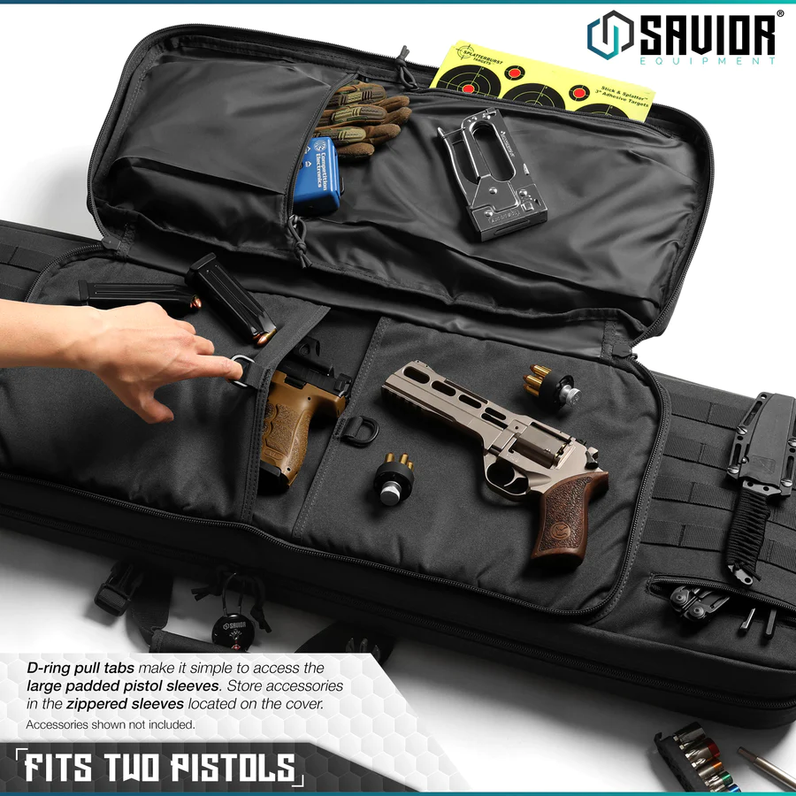 savior-equipment-american-classic-double-rifle-bag-suitable-for-rifle-shotgun-w-backpack-strap-36-long-black-3