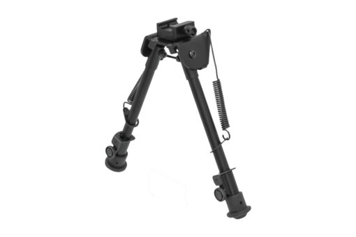 UTG Tactical OP Bipod, Rubber Feet - 8.3"-12.7" - Black Rifle Depot