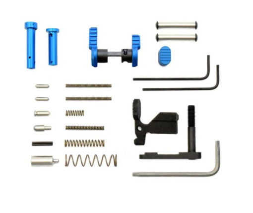 Armaspec AR-10 Gun Builders Stainless Lower Parts Kit - Blue - Black Rifle Depot