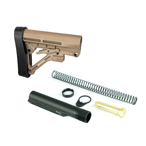 Trinity Force Omega Mil Spec Stock & Buffer Kit - Sand - Black Rifle Depot