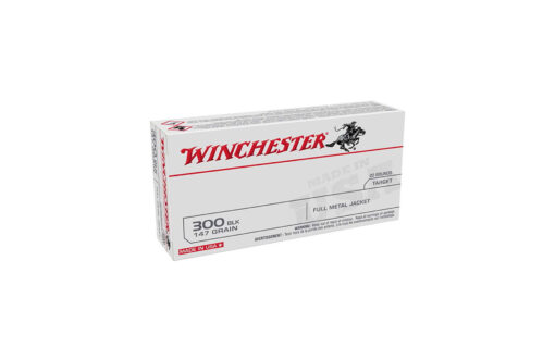 Winchester Ammo USA300B147 USA Target 300 Blackout 147 gr Full Metal Jacket Open Tip (FMJOT) Rifle Ammo - 20 Rounds - Black Rifle Depot