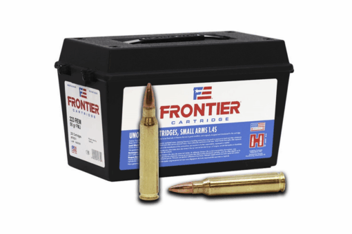 Hornady Frontier 223 Remington Ammunition 55 Grain Full Metal Jacket Rifle Ammo - 200 Round Ammo Can - Black Rifle Depot