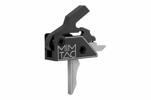 MIMTAC Drastic AR-15 9mm PCC Drop-In Single Stage Trigger - 3.5lb - Flat, Silver - Black Rifle Depot