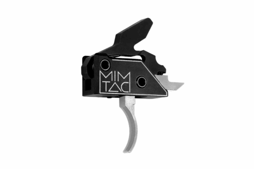 MIMTAC Drastic AR-15 9mm PCC Drop-In Single Stage Trigger - 3.5lb - Curved, Silver - Black Rifle Depot