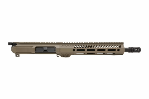 10.5" Slick Side Billet .223 Wylde Nitride Pistol M-LOK Complete Upper - FDE - Black Rifle Depot