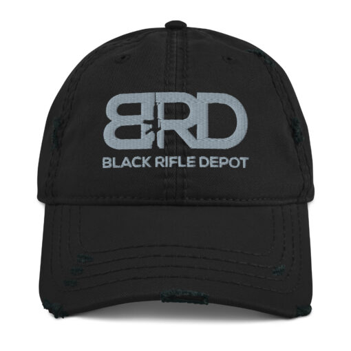 Distressed Dad Hat - Black - Black Rifle Depot