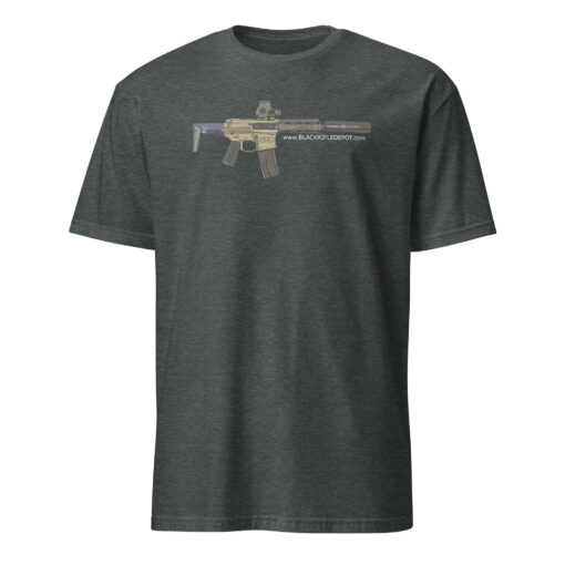 BRD Suppressed SBR T-Shirt - Dark Heather, XL - Black Rifle Depot