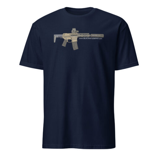 BRD Suppressed SBR T-Shirt - Navy, XL - Black Rifle Depot