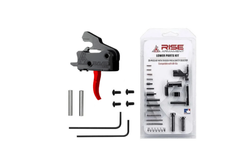 Rise Armament RAVE 140 Red Drop-in Trigger + LPK - Curved - Black Rifle Depot