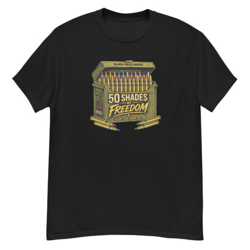50 Shades of Freedom Classic Tee - Black, M - Black Rifle Depot