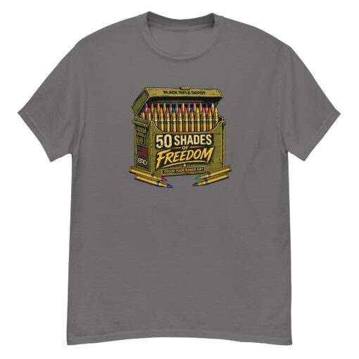 50 Shades of Freedom Classic Tee - Charcoal, XL - Black Rifle Depot
