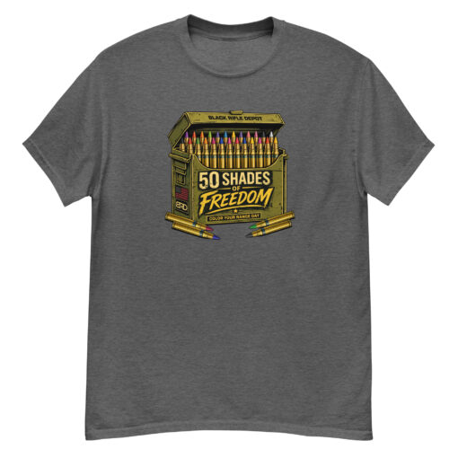 50 Shades of Freedom Classic Tee - Dark Heather, XL - Black Rifle Depot